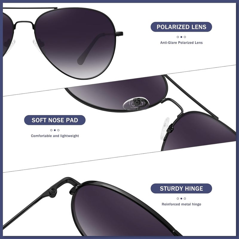 WOWSUN Classic Polarized Aviator Sunglasses for Women Men - Image 3